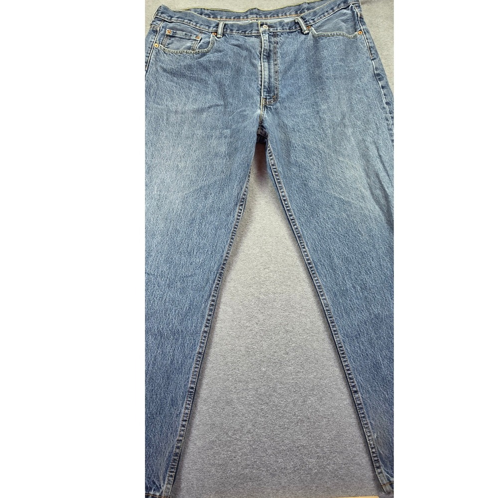 Levi's 550 Jeans Mens 44x32 Blue Relaxed Fit Tapered Leg Denim Casual Pants